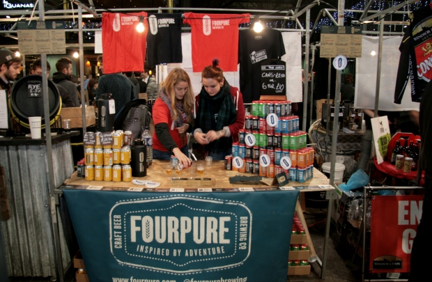 The fantastic Fourpure with their cans during the Friday evening session of LBM